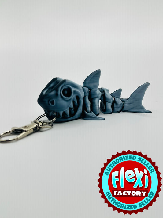 Skeleton Shark Keychain