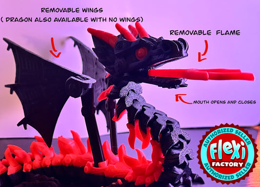 Blue Glow Mech Dragon