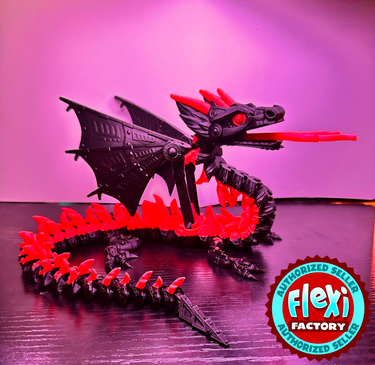 Red Glow Mech Dragom